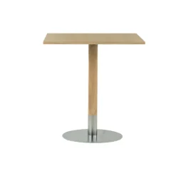 Table café Rod 70x70 cm, Chêne blanchi pigmenté, finition mate laquée