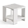 Table Crate Side Table 49,5x49,5x45 cm pin laqué, White