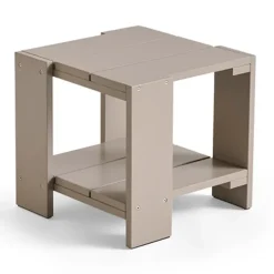 Table Crate Side Table 49,5x49,5x45 cm pin laqué, London fog