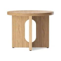 Table d’appoint Androgyne Ø50 cm base en chêne, Plateau de table en chêne