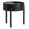 Table d’appoint Arc, frêne peint noir