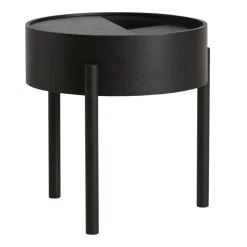 Table d’appoint Arc, frêne peint noir