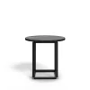 Table d'appoint Florence, black marquina marble, ø 50 cm, structure noire