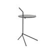 Table d'appoint Halten SH9, Smoked glass-warm black
