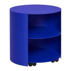Table d'appoint Hide Ø38x41 cm, Ultramarine blue textured
