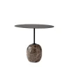 Table d'appoint Lato LN9, noir, marbre emperador