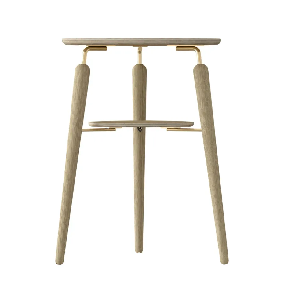 Table d'appoint My Spot, Chêne-laiton