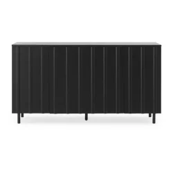 Table d'appoint Rib 45x159 cm, Noir doux