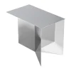 Table d'appoint Slit Oblong 27,5x49 cm, Mirror polished steel