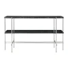 Table d’appoint TS Console 120x30x72 cm, Black marquina marble-acier