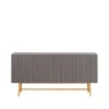 Table d'appoint Vass 60 180, storm grey, chêne blanc p2 support