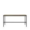 Table de bar Base High, oak, structure noire, bord en contreplaqué, l85 L190 H95