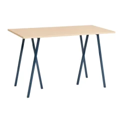 Table de bar Loop Stand incl. support 77,5x160 cm, Maroon red-clear lacq. oak