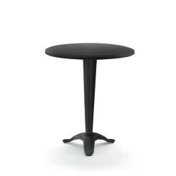 Table de café Calais, Noir, support noir, petit pied