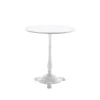 Table de café Classic, Marbre blanc, support blanc