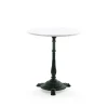 Table de café Classic, Marbre blanc, support noir