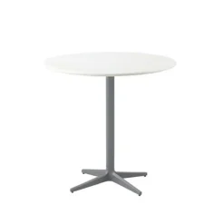 Table de café Drop Ø80 cm, White-light grey