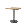 Table de café Go teak 72x72 cm, Pied Lava grey