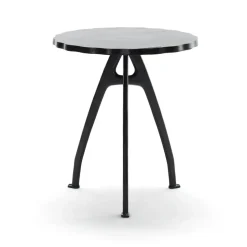 Table de café Odd, Noir, support laqué noir, bord ondulé
