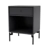 Table de chevet Dream, anthracite 04, pieds noirs laqués