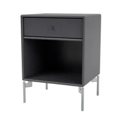 Table de chevet Dream, coal 36, pieds chromés