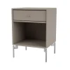 Table de chevet Dream, truffle 141, pieds chromés