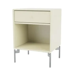 Table de chevet Dream, vanilla 150, pieds chromés