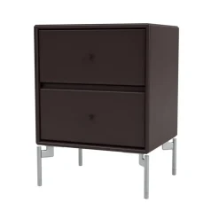 Table de chevet Drift, balsamic 160, pieds chromés cm