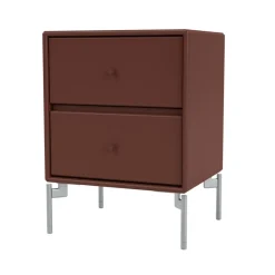 Table de chevet Drift, masala 155, pieds chromés cm