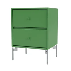 Table de chevet Drift, parsley 152, pieds chromés cm