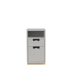 Table de chevet Snö G3, light grey, base en bouleau