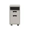 Table de chevet Snö G3, light grey, roues noires