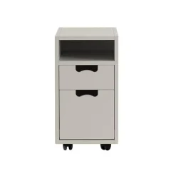 Table de chevet Snö G3, light grey, roues noires