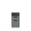 Table de chevet Snö G3, storm grey, base en bouleau
