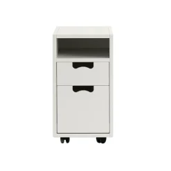 Table de chevet Snö G3, white, roues noires