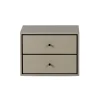 Table de chevet Volt suspendue, Beige-noir