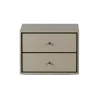Table de chevet Volt suspendue, Beige-acier inoxydable