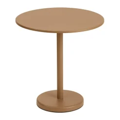 Table en acier Linear Ø70 cm, Burnt orange