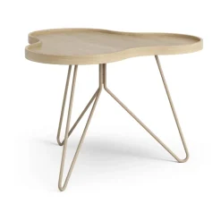 Table Flower mono 62x66 cm, H45 Chêne laqué-nutmeg RAL1019
