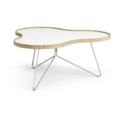 Table Flower 84x90 cm, H39 cm chêne laqué