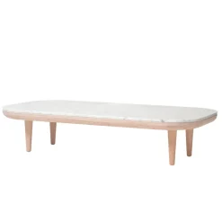 Table Fly SC5, Chêne huilé clair + marbre blanc