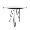 Table High Tech, ø90 cm, Blanc -structure en acier avec galvanisation à chaud