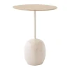 Table Lato LN8, Lacquered oak-Crema diva marble