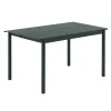 Table Linear steel table 140x75 cm, Dark green