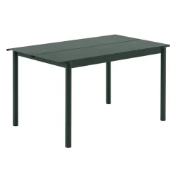 Table Linear steel table 140x75 cm, Dark green