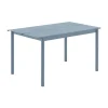 Table Linear steel table 140x75 cm, Pale blue