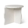 Table Mineral Sculptural Ø52 cm, Bianco Curia