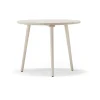 Table Miss Tailor Ø90 cm, Bouleau laqué mat clair-plateau fixe