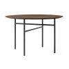 Table ronde Snaregade, Chêne teinté noir-foncé, Ø120 cm