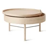 Table Turning, chêne nature-chrome